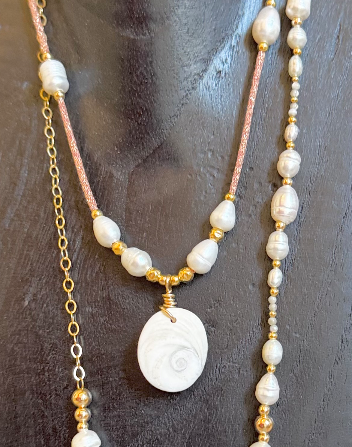 Collier œil de Sainte Lucie sur cordon - MTFORJEL