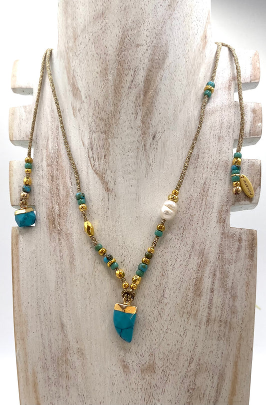 Collier DANTI Bleu turquoise - Turquoise