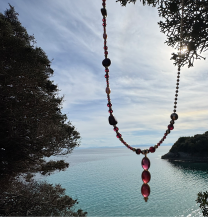 Collier TRIBALI Rouge sanguin - Grenat