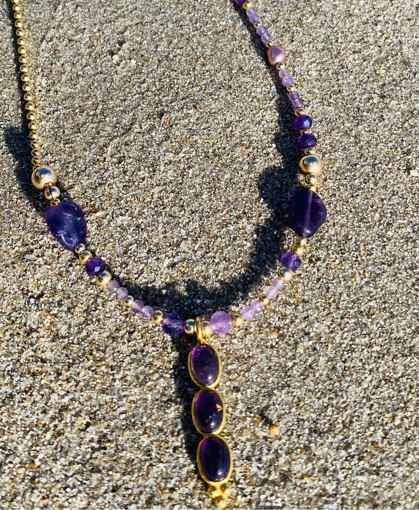 Collier TRIBALI Violet- Améthyste