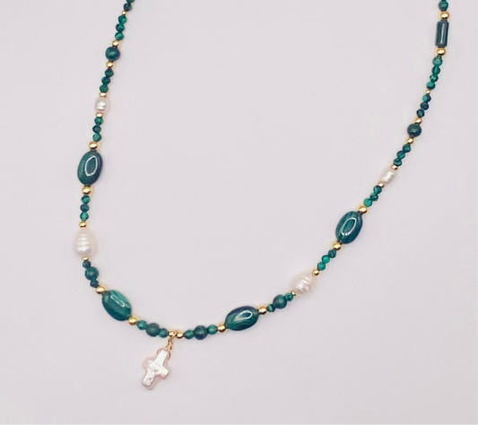 Collier FERVORE n°3 Vert - Malachite