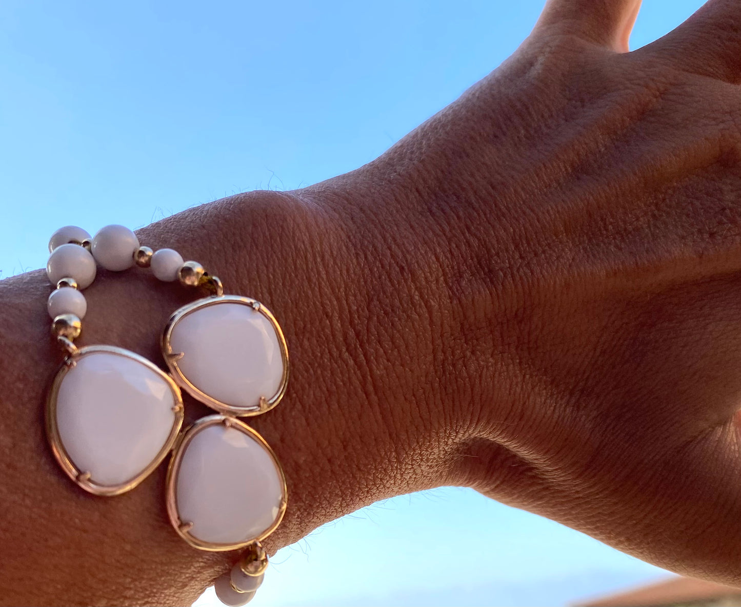 Bracelet FORTUNA DUO Blanc -  Howlite