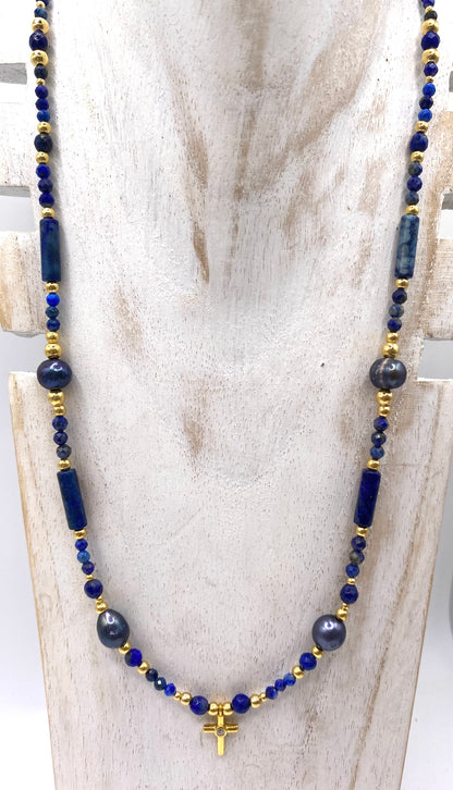 Collier FERVORE n°2 Bleu - Lapis Lazuli - MTFORJEL