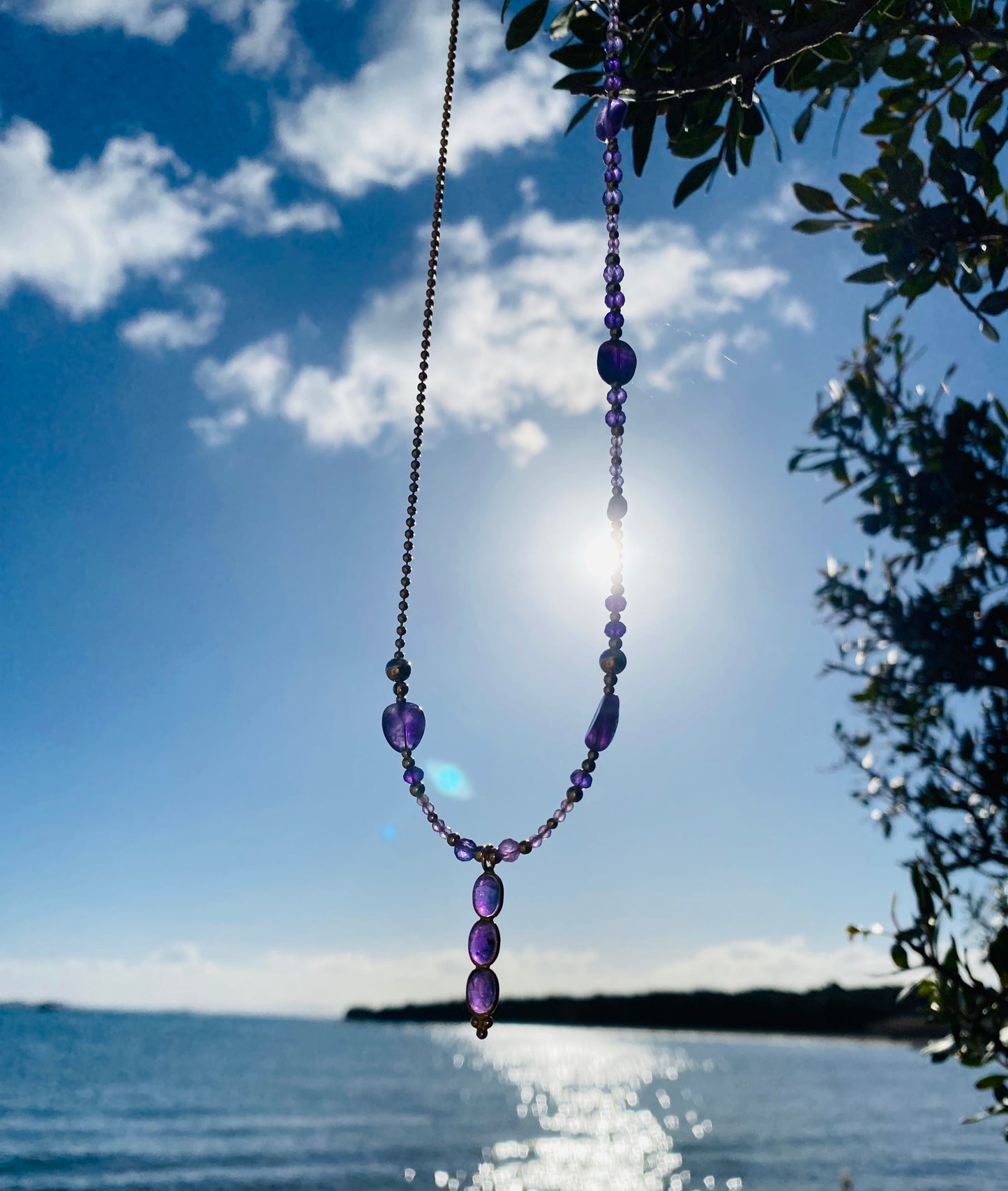 Collier TRIBALI Violet- Améthyste