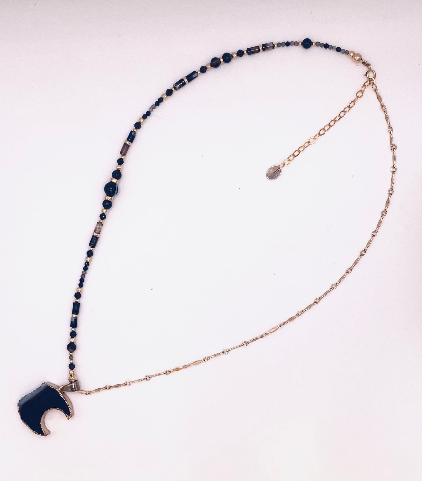 Collier FETTA DI VITA Noir - Agate et Onix