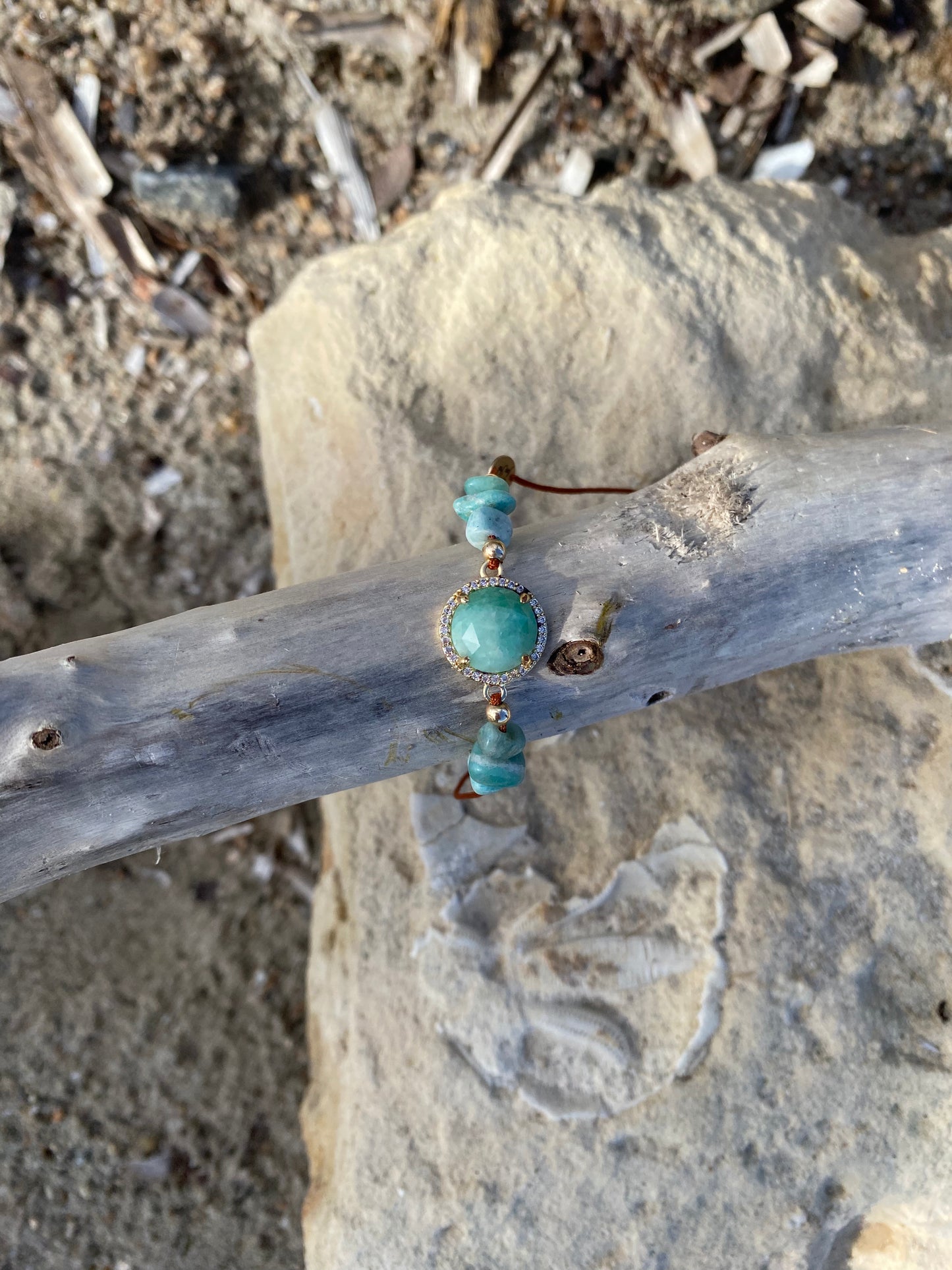 Bracelet PAVIMENTA n°1 Vert clair - Amazonite