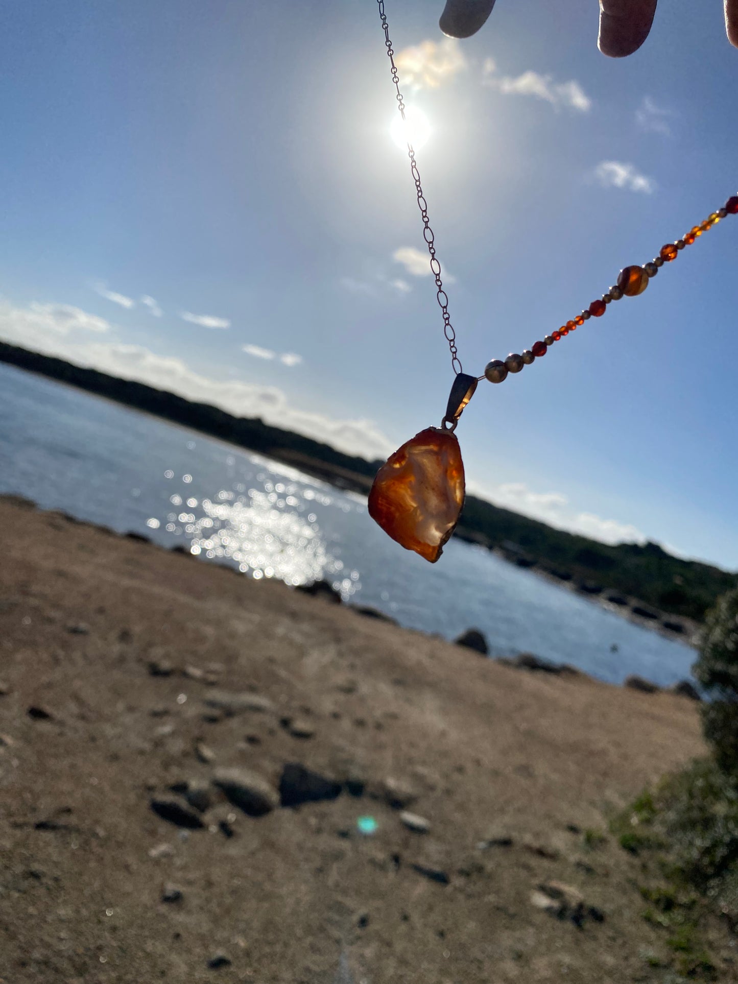 Collier FETTA DI VITA Brun orangé - Agate et Cornaline